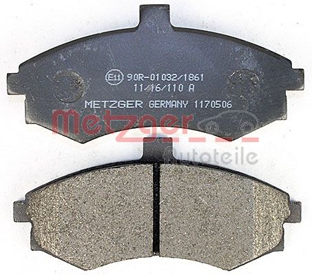 METZGER 1170506 Bremsbelagsatz, Scheibenbremse